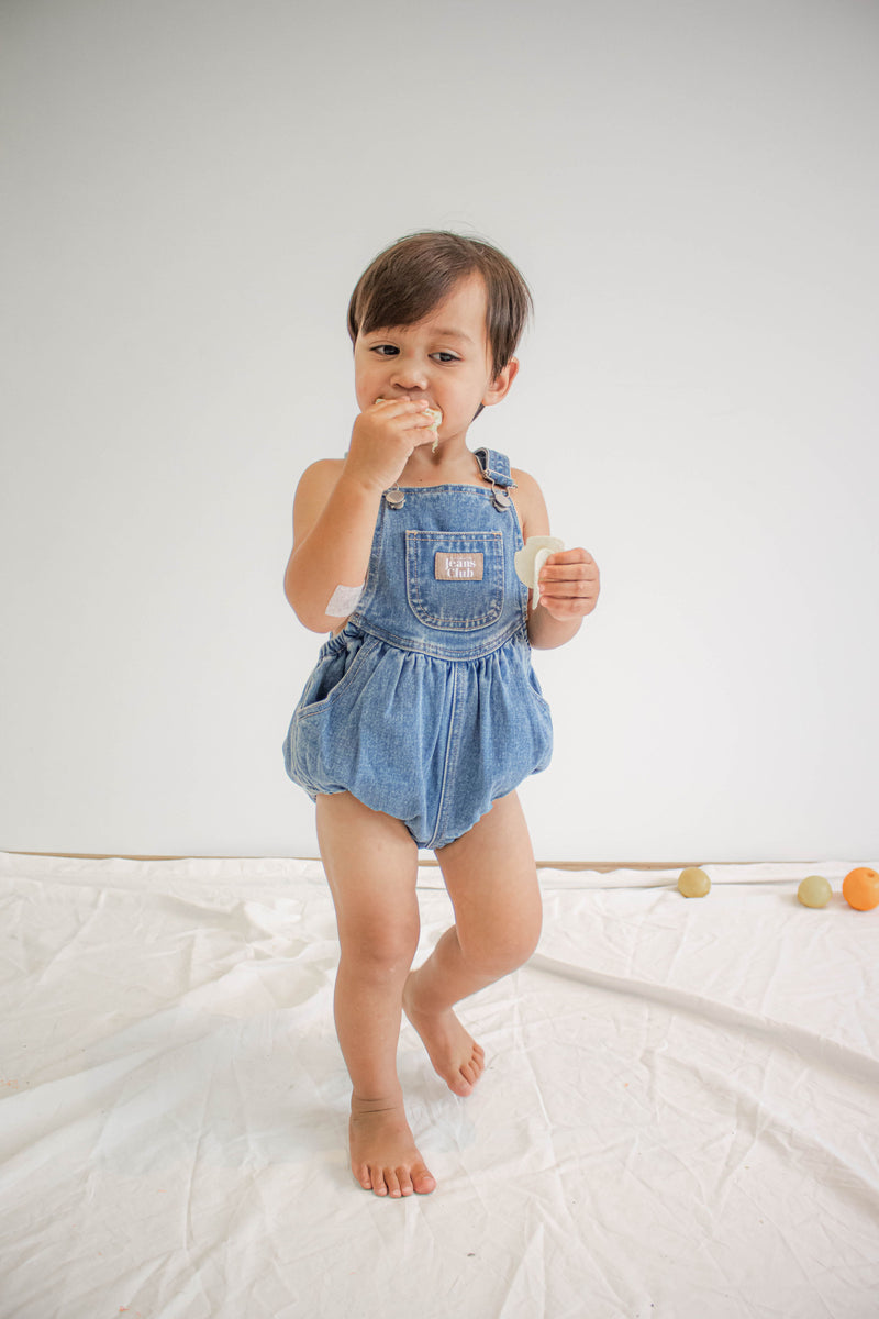 Bowie Bubble Romper - Hero Blue – LulluLalla